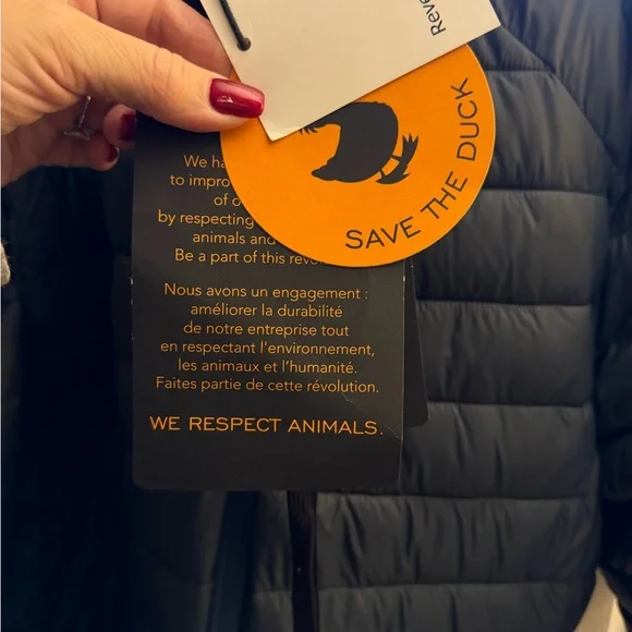 New and beautiful SAVE THE DUCK MENS PUFFER REVERSIBLE COAT WINTER MSRP $298 - Picture 2 of 9